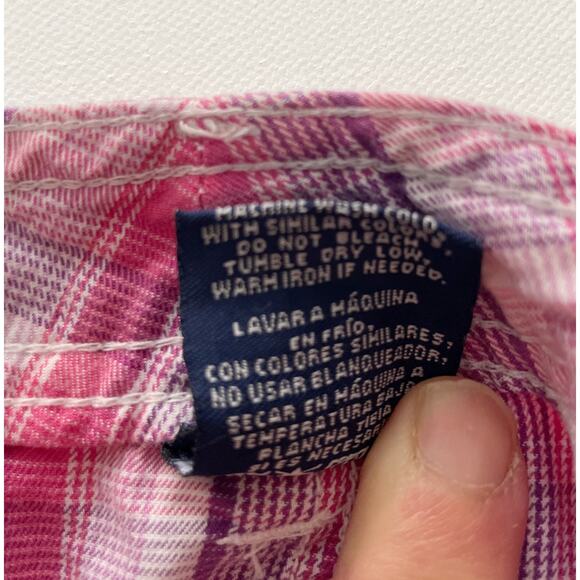 Basic Editions, Size Large, Pink Plaid Bermuda Shorts - Picture 9 of 9